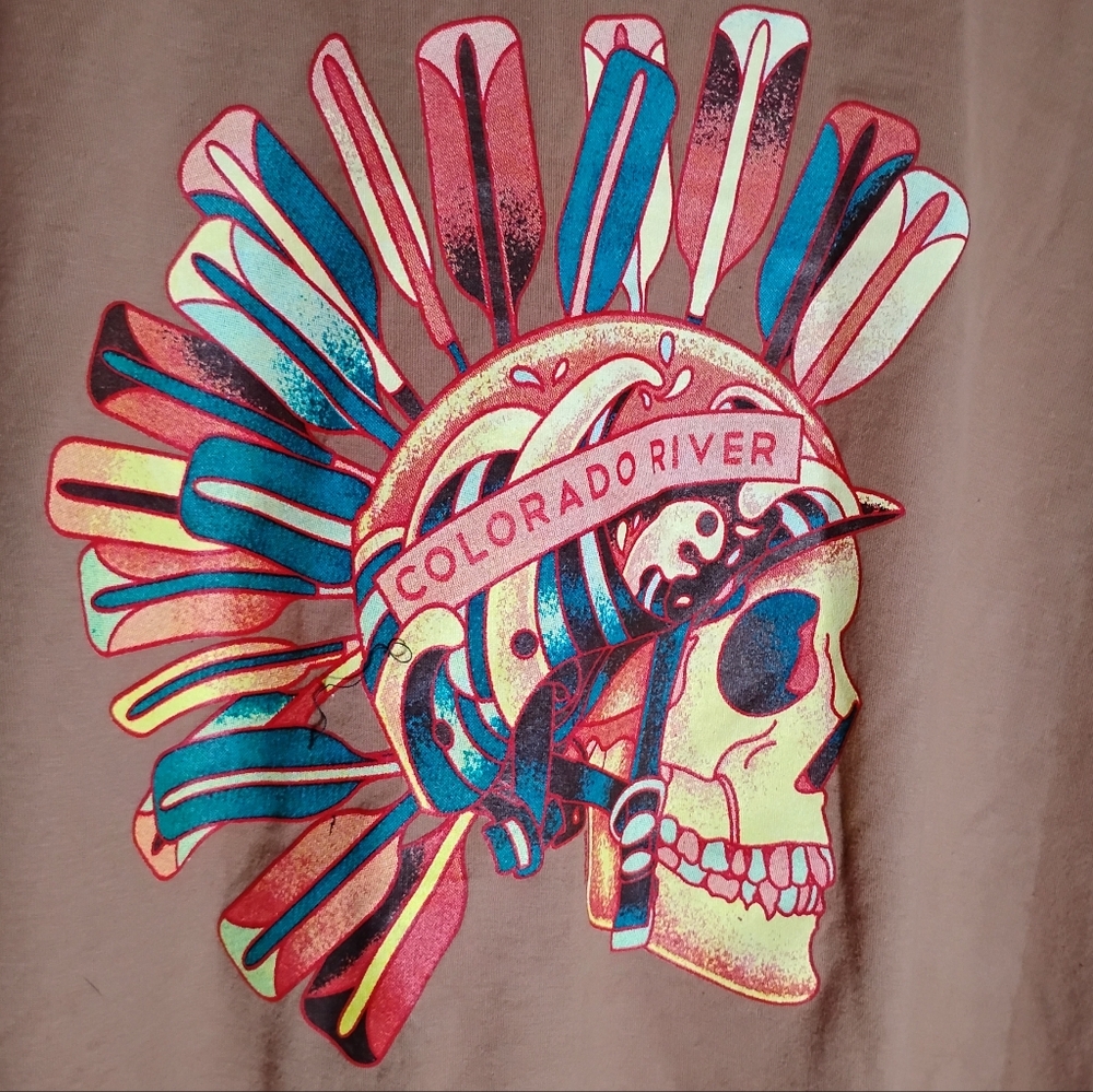 Colorado River Skull Headdress Souvenir Graphic T-shirt The Duck Company